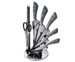 YW-A235-11  --8PCS Stainless Steel Kitchen Knife Set With Marble Coating With Acrylic Knife Block