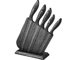 YW-A371CA  Non-Stick Coating 6 PCS Stainless Steel Kitchen Knives Set Marble Coating Handle With knife holder