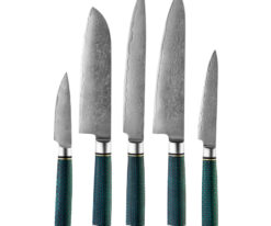 YW-A316-Professional Damascus  Chef Knife Set Kitchen Knives Set With Resin Handle Kitchen Japanese Santoku Knife