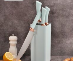 YW-A410B--  5PCS  Kitchen Knife Set with plastic knife block