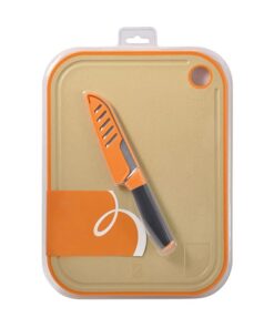 YW-CB174 --Plastic cutting board with fruit knife set of 2